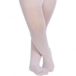 Girls White 30 Denier Tights by Ysabel Mora